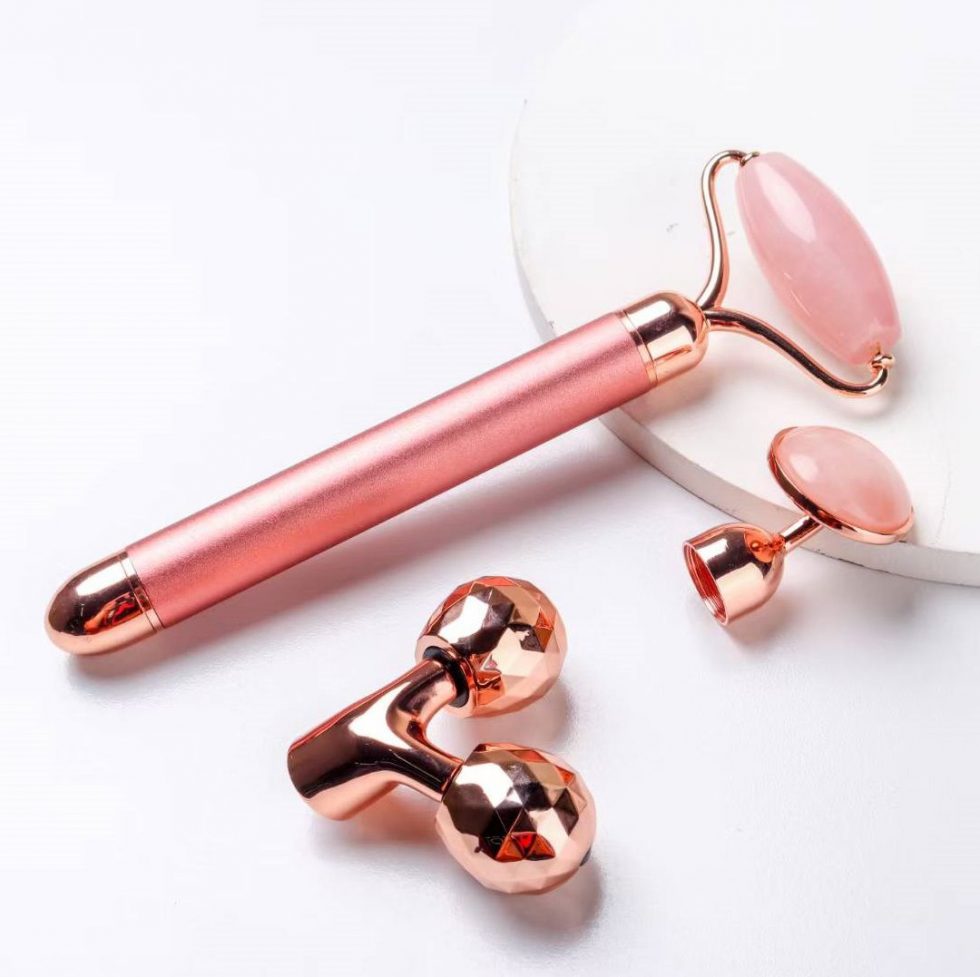 PSB105 Jade Ice Roller For Face, Handheld GuaSha Roller